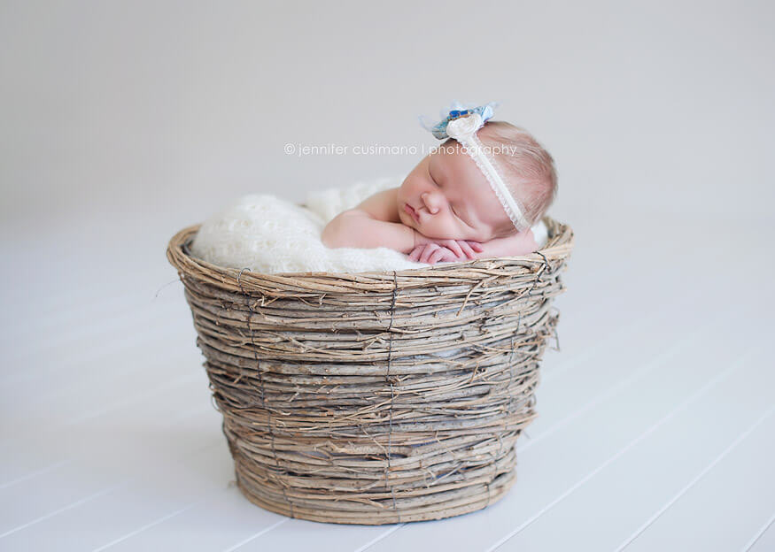 gracylu originals houston natural light studio photographer baby is a basket from Hobby Lobby