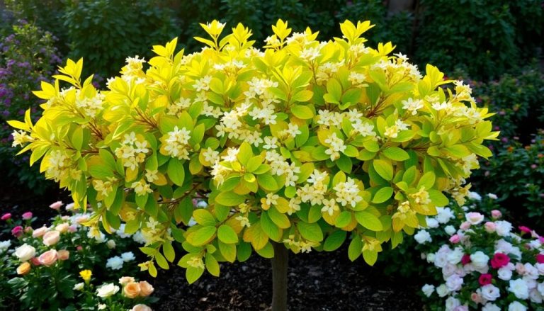 Viburnum plicatum ‘Kilimanjaro Sunrise’. Planta del año en Chelsea
